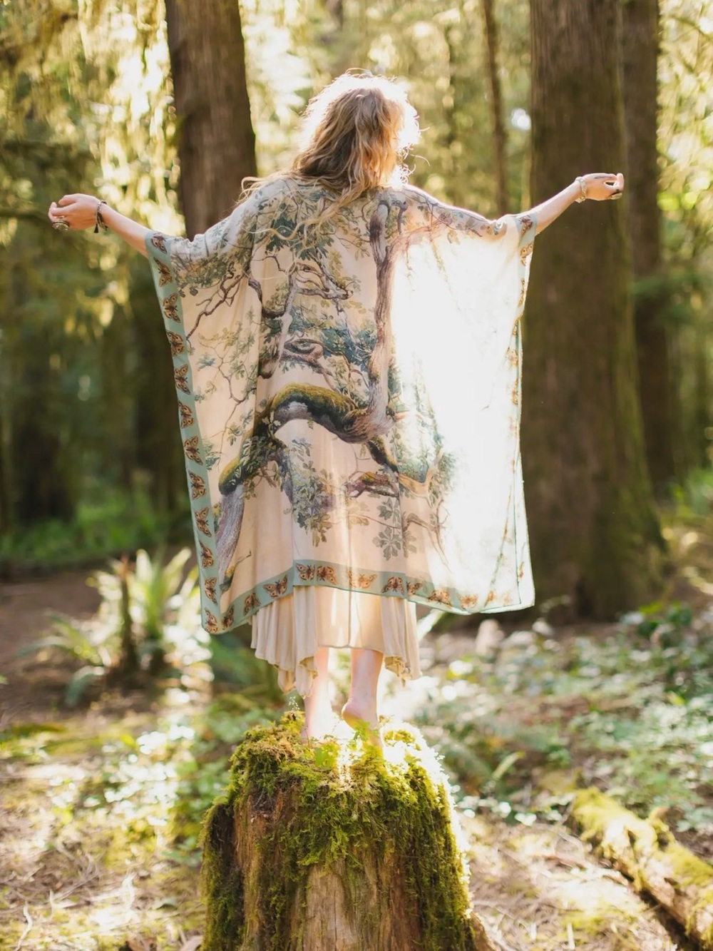 Market of Stars Earth & Sky Starduster Kimono Woodland Boho NWT Fairycore